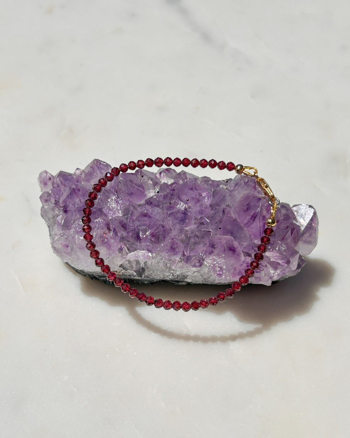 FACETED GARNET BRACELET
