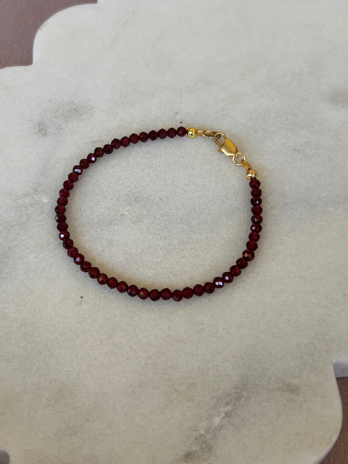 FACETED GARNET BRACELET