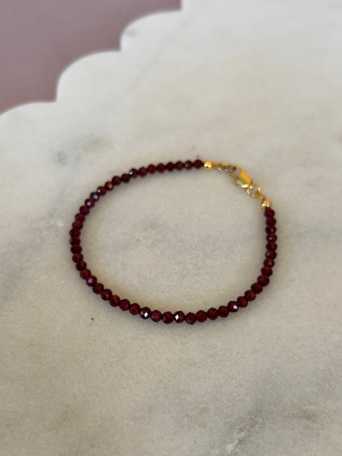 FACETED GARNET BRACELET